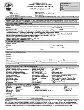palm beach building department forms.